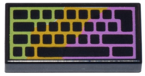 LEGO 3069bpb1205 PLATE hladký 1x2 klávesnica (1g)