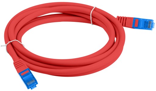 Internetový kábel Ethernet Twisted RJ45 LAN Kategória 6A SFTP 0,25 m Červený