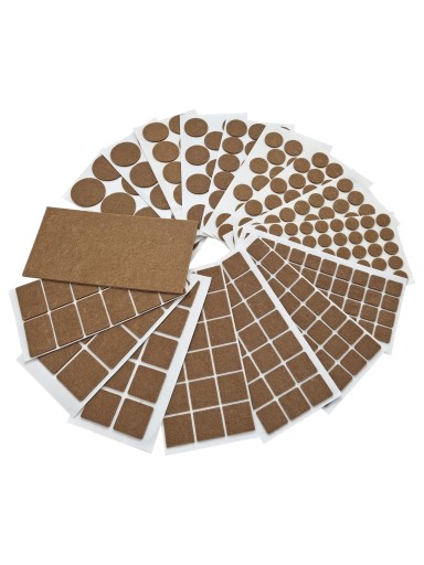 Plstené podložky na stoličky 2,5x2,5cm 32 ks