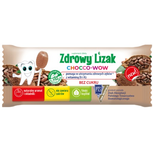 ZDRAVÉ LOLLY Yum-Yum Chocco Wow Čokoláda bez cukru