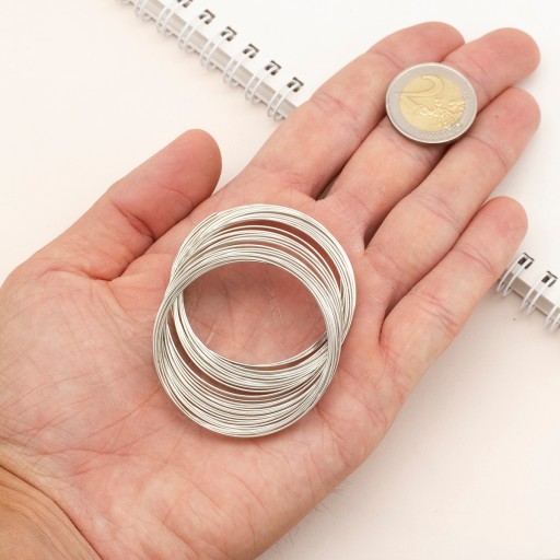 Pamäťový drôt z nehrdzavejúcej ocele 45 x 0,6 mm 50 rebier