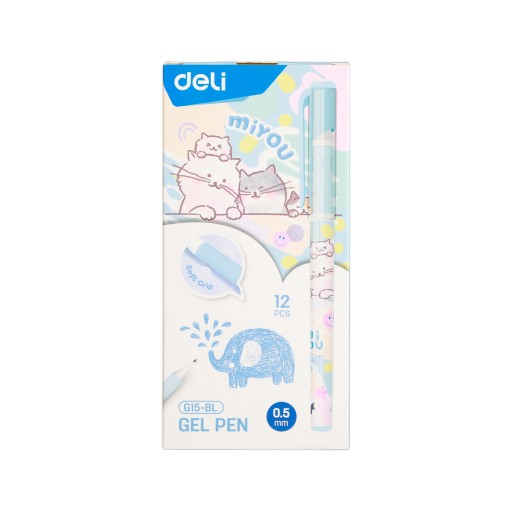 Deli G15BL gélové pero 0,5 mm modré