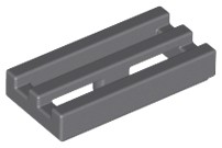 LEGO 2412b 1x2 GRILL tmavosivá NOVINKA (4g) 16 ks