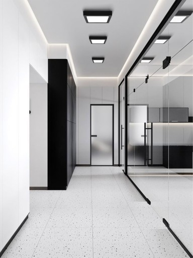 Prisadený LED panel 18W NW čierny 17,5x17,5cm stropné svietidlo Plafon štvorcové