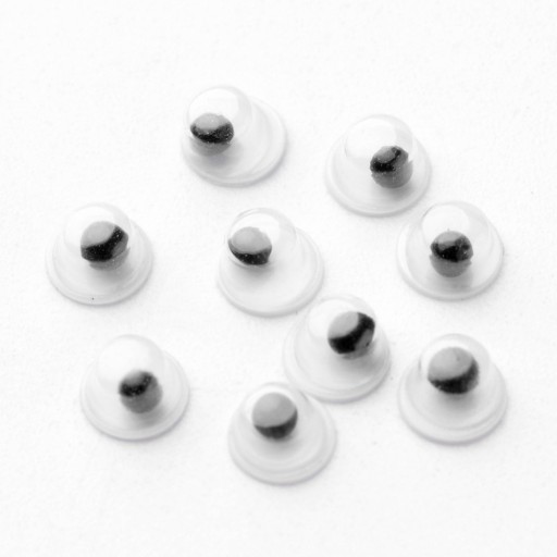 Oči pre hračky plastové 4x2mm 100 ks