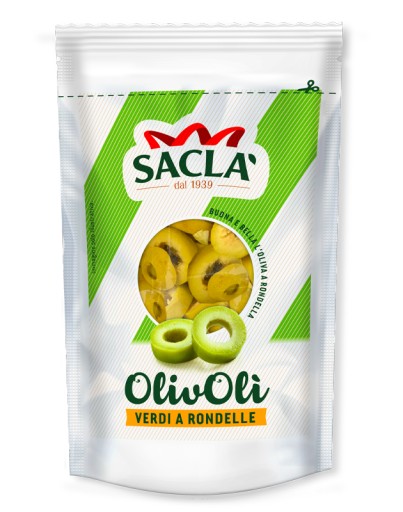SACLA OlivOli zelené olivy nakrájané na plátky 185g