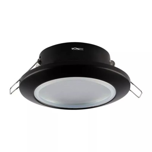 V-TAC GU10 Zapustené okrúhle tesné očko so sklom IP44 Čierna VT-981 3 L