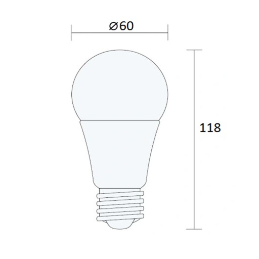 LED žiarovka 2835 SMD E27 12W=100W A60 B.NEUTRAL