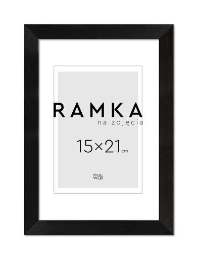 Rám s podperou 15x21 cm Čierny na fotografie