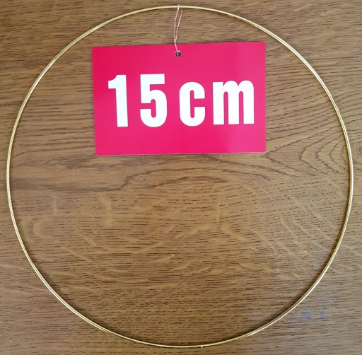 ZLATÝ prsteň/ráfik na lapače snov a makramé 15 cm