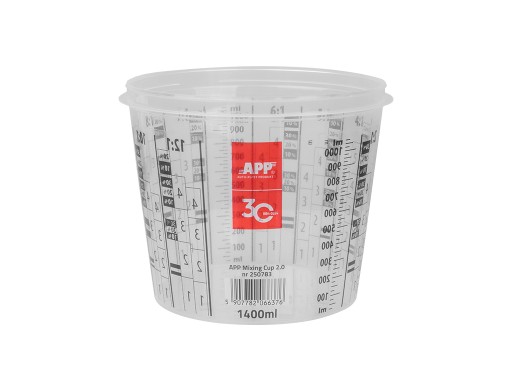 Pohár na miešanie farieb a lakov, transparentný, 1400ml, 1 kus APP