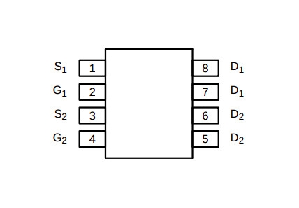 SI9953 tranzistor: 2x P MOSFET 20V/2,3A, SO-08