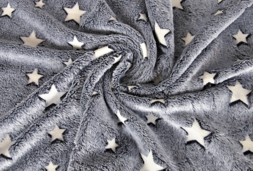 LuxTextil LÁTKOVÉ PLETENÉ FLEECE HRUBÉ VZORY šírka 160 cm, 300g ŠEDÉ NOHY