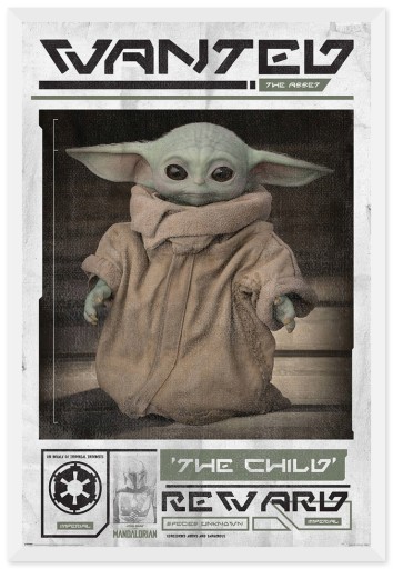 Plagát Star Wars Mandalorian Yoda 61x91,5 cm