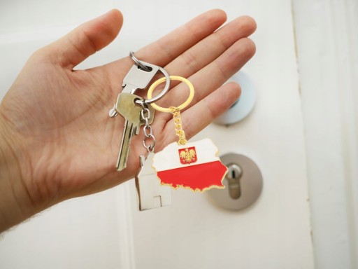 POĽSKO PATRIOTIC KEYRING MAPA POĽSKA PRÍvesok