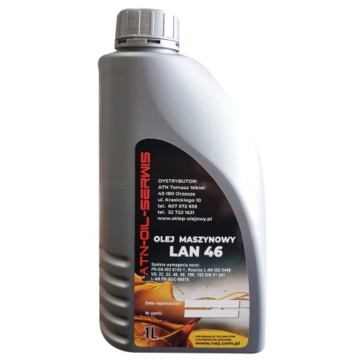 STROJOVÝ OLEJ LAN 46 1L AN 46 L-AN 46