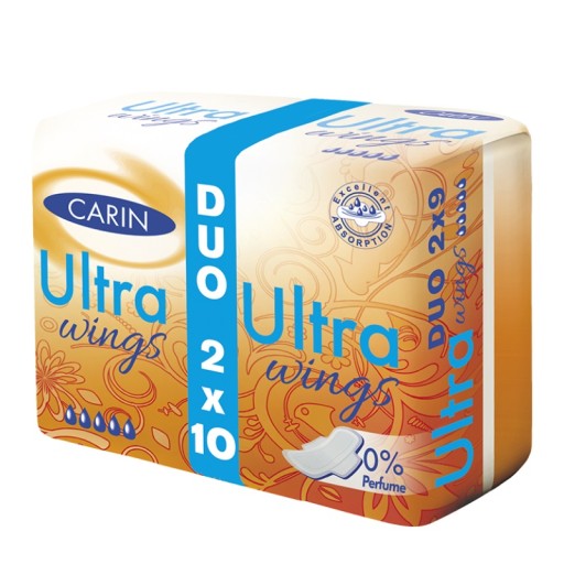 CARIN Ultra Wings hygienické vložky 2x10 ks