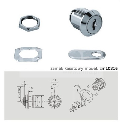 KAZETOVÝ ZÁMEK PRE 16 MM KAZETOVNÉ BOXY
