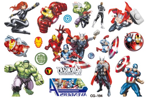 Umývateľné tetovanie pre deti AVENGERS CG194
