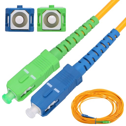 Prepojovací kábel z optických vlákien SM 9/125 SC/APC-UPC/APC 1m simplex