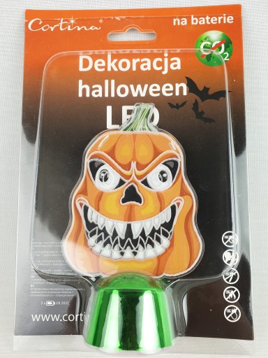 LED HALLOWEEN OZDOBA TEKVICOVÁ SVIETIACA FÓRKA DEKORATÍVNA DEKORACIA OZDOBA