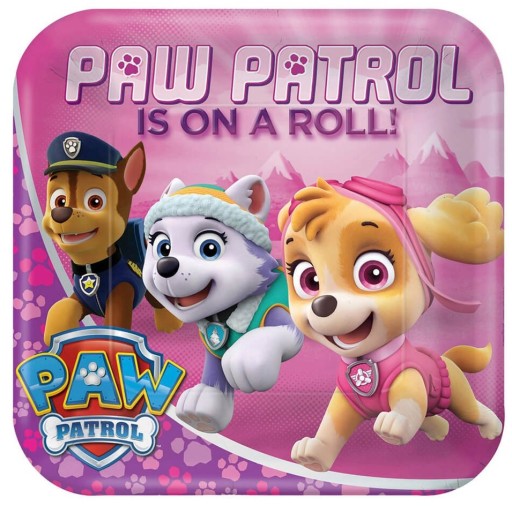 Paw Patrol Skye narodeninové papierové taniere 23 cm, 8 kusov