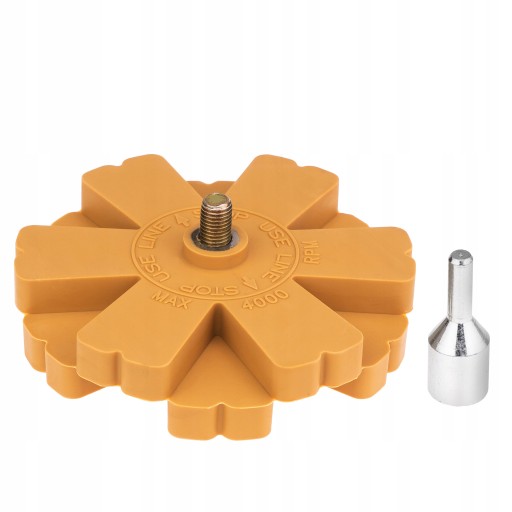 Gumový kotúč na odstraňovanie lepidla z ráfikov a nálepiek z laku vŕtačkou ADAPTER