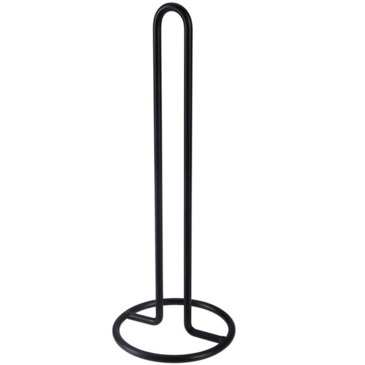 Stojan na papierové utierky, čierny kovový držiak rolky do kuchyne, 33 cm