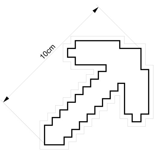 Formička na vykrajovanie sušienok Minecraft Krompáč 1 10cm