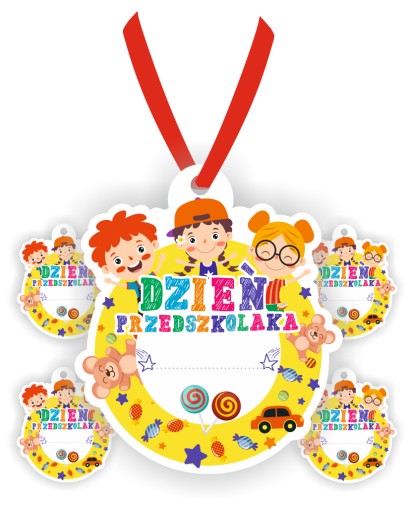PREDŠKOLSKÝ DEŇ Papierové medaily (5 ks)