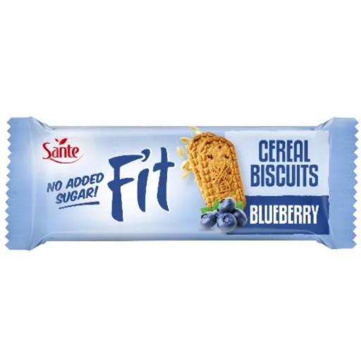 Cereálne sušienky Sante Fit s čučoriedkami Bez cukru 50 g Nízkotučné
