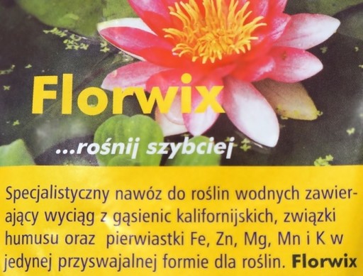 FLORWIX HNOJIVO PRE VODNÉ RASTLINY PÔSOBÍ DLHODOBO