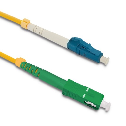 Qoltec prepojovací kábel z optických vlákien LC/UPC - SC/APC | Singlemode | 9/125 | 20 m