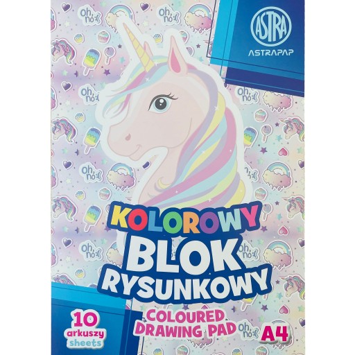 FAREBNÝ ŠKOLSKÝ BLOK, A4, 10 listov ASTRA
