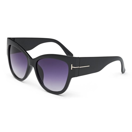 Dámske slnečné okuliare typu cat eye, retro čierne, módne