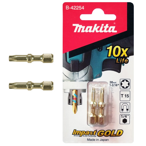 MAKITA B-42254 SADA NÁRAZOVÝCH BITOV T15 2KS
