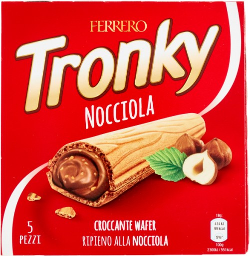 Oblátka s orechovou náplňou 5 kusov Tronky Nocciola FERRERO 90g