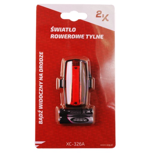 Zadné svetlo na bicykel XC-326A s 25LM batériami