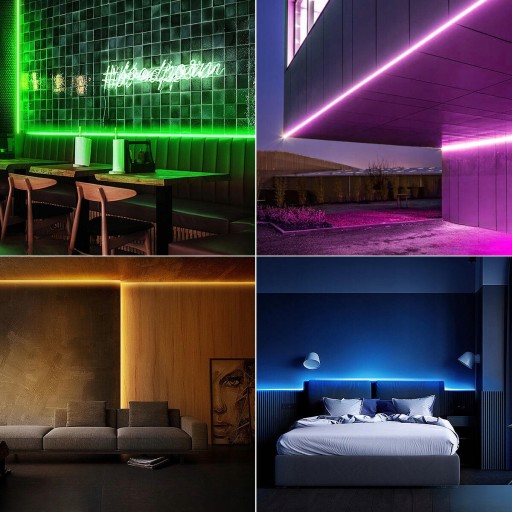 NEON Mono 12V LED pásik na meter 5/12mm FIALOVÝ