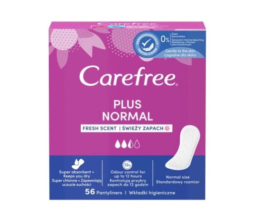 Carefree Plus Original Fresh Scent hygienické vložky 56 ks.