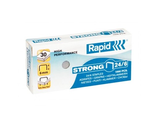 SPONKY NA PAPIER 30 listov 1000 kusov RAPID Silné kovové SPONKY