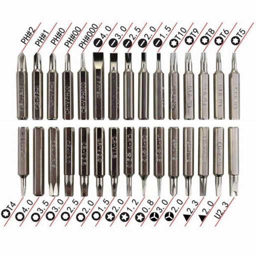 SADA PRESNÝCH SKRUTKOVAČOV SKRUTKOVAČ SKRUTKOVAČ MAGNET TORX BITOV 32 V 1
