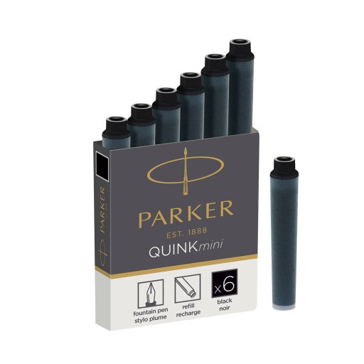Atramentové kazety Quink mini d-Parker - čierne
