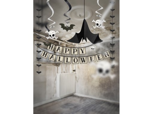 PAPIEROVÉ OZDOBY ZÁSAJNÉ NETOPIE ČIERNE PRÍVESKY HALLOWEEN NARODENINY
