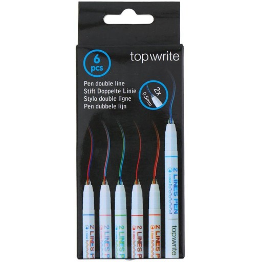 Topwrite 6-dielna súprava dvojriadkového guľôčkového pera