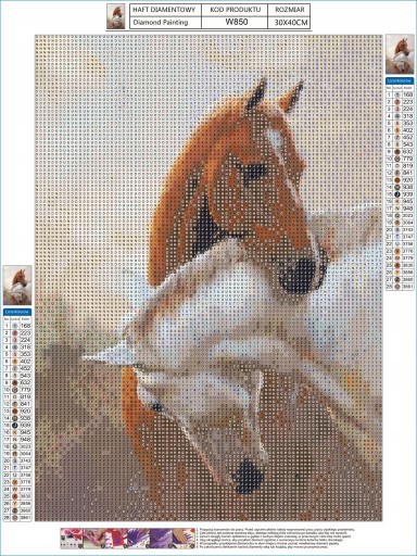 OBRÁZOK pre Diamantovú výšivku Mosaic Diamond HORSE Diamantové vyšívanie KONÍKY