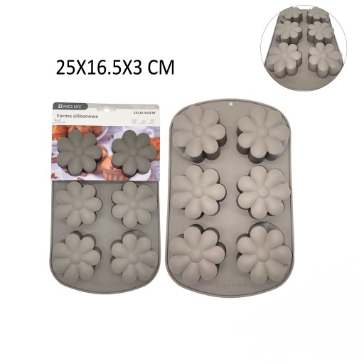 SILIKÓNOVÁ FORMA NA POHÁRKY KVETY 151457