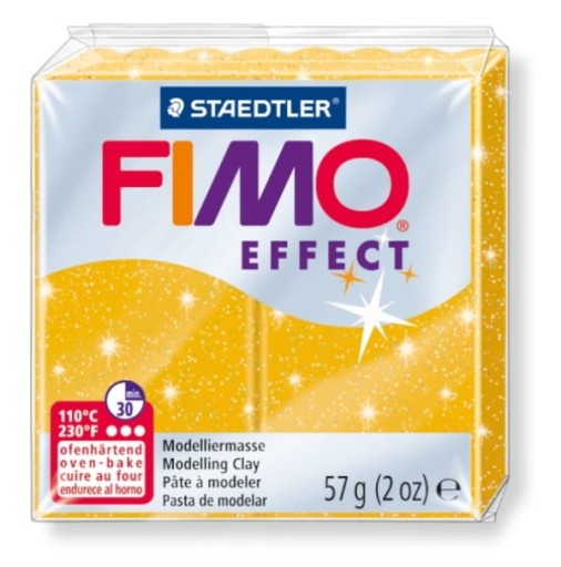 FIMO EFEKT GLITTROVÁ MODELKA, farba 112 zlatá