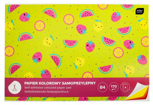 INTERDRUK FAREBNÝ SAMOLEPIACI PAPIER B4 8 LISTOV.