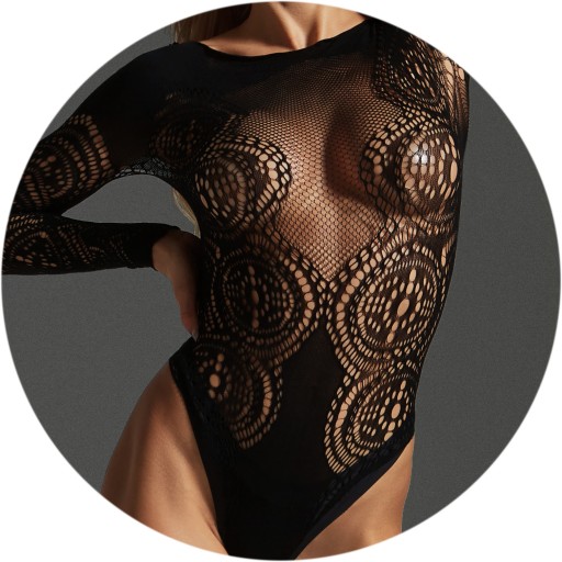 Sexy body s dlhým rukávom, erotická spodná bielizeň